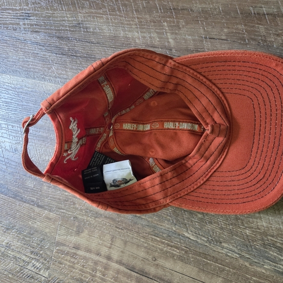 Harley-Davidson Caps Set Of Two In Grey And  In Orange - Picture 7 of 7